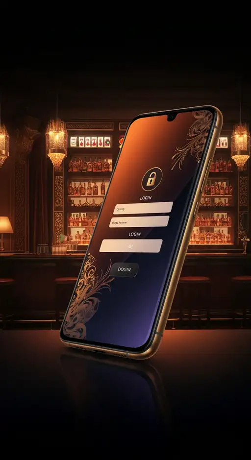 Een detailweergave van de beveiligde login-interface van Golden Panda Casino op een desktopscherm, met duidelijke invoervelden en het SSL-slotpictogram in de browserbalk.